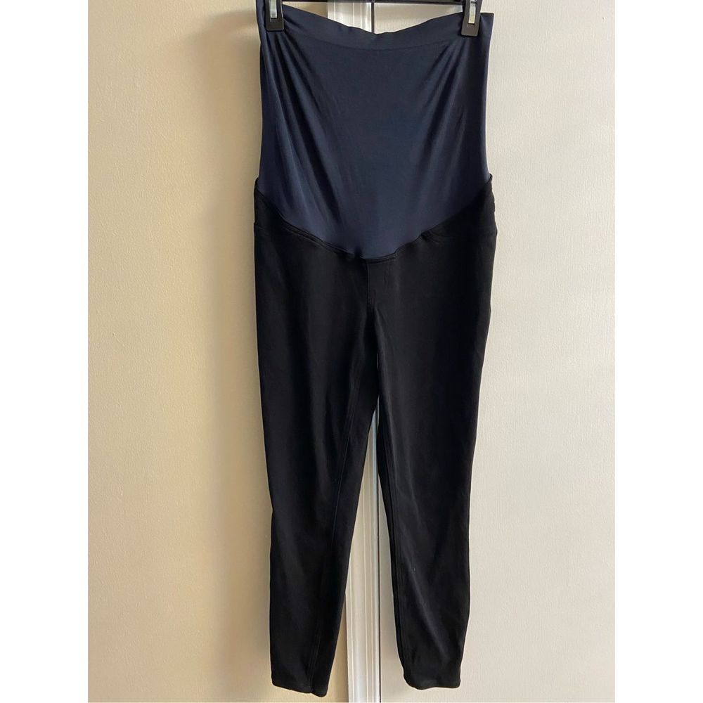 Spanx black skinny stretchy maternity jeggings. Large